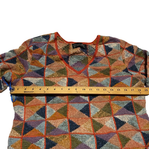Peruvian Connection Kaffe Fassett Knit Sweater 3/4 Sleeve Pima Cotton Med - Picture 4 of 7
